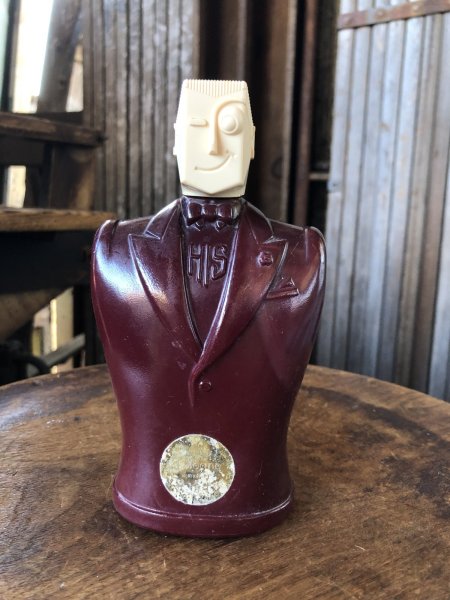 画像1: 40s Vintage Advertising HIS Men's Cologne Bottle (A406)  (1)