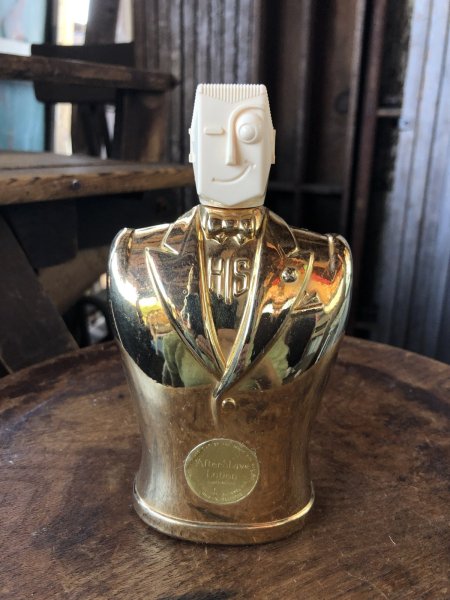 画像1: 40s Vintage Advertising HIS Men's After Shave Lotion Bottle Rare Gold Ver (A408)  (1)
