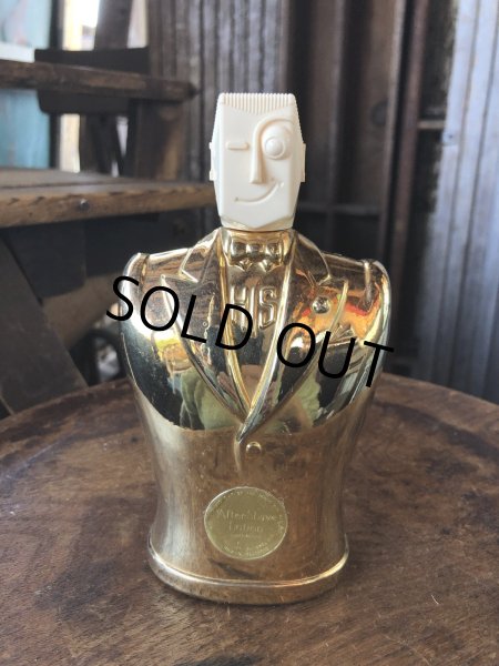 画像1: 40s Vintage Advertising HIS Men's After Shave Lotion Bottle Rare Gold Ver (A408)  (1)