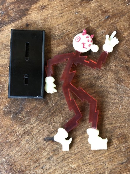 画像10: 〜50s Vintage REDDY KILOWATT Standing Business Card Holder Figure (A419) (10)