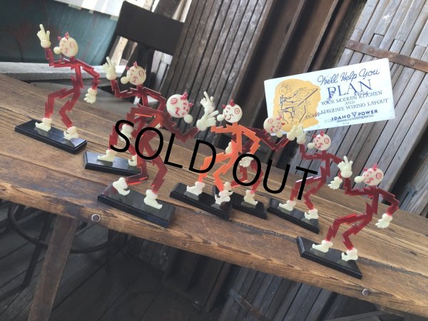 画像14: 〜50s Vintage REDDY KILOWATT Standing Business Card Holder Figure (A415) (14)