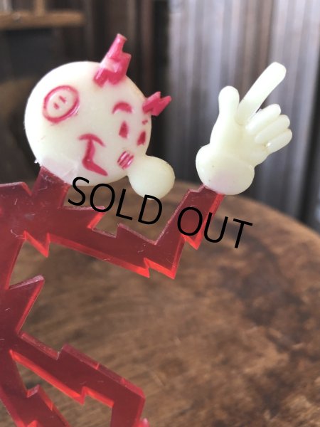 画像7: 〜50s Vintage REDDY KILOWATT Standing Business Card Holder Figure (A416) (7)