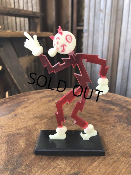 画像1: 〜50s Vintage REDDY KILOWATT Standing Business Card Holder Figure (A415) (1)