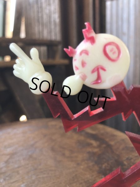 画像5: 〜50s Vintage REDDY KILOWATT Standing Business Card Holder Figure (A415) (5)