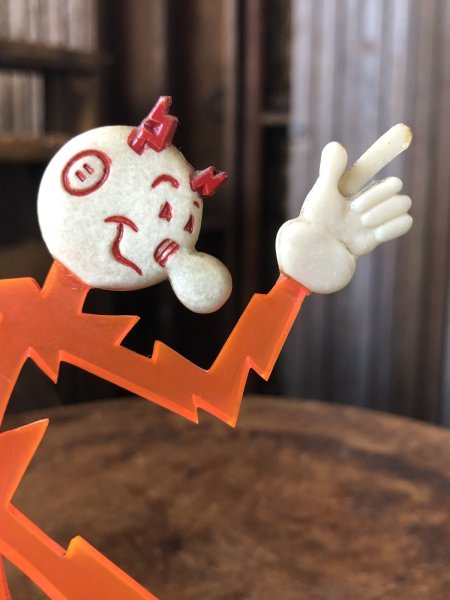 画像7: 〜50s Vintage REDDY KILOWATT Standing Business Card Holder Figure (A414) (7)