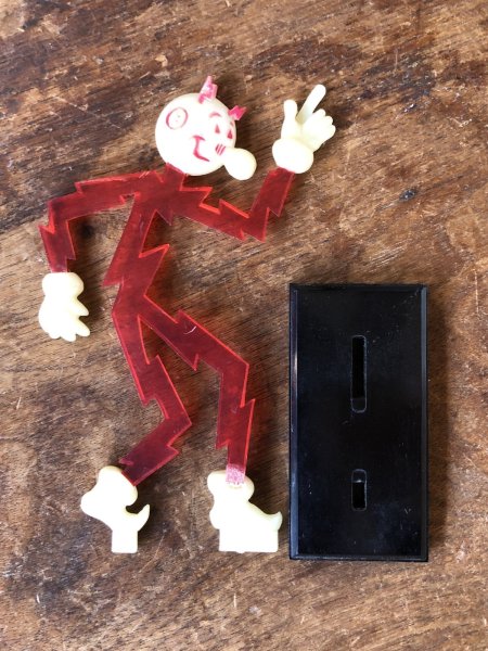 画像10: 〜50s Vintage REDDY KILOWATT Standing Business Card Holder Figure (A417) (10)