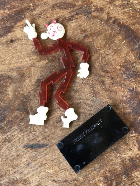 画像11: 〜50s Vintage REDDY KILOWATT Standing Business Card Holder Figure (A419) (11)
