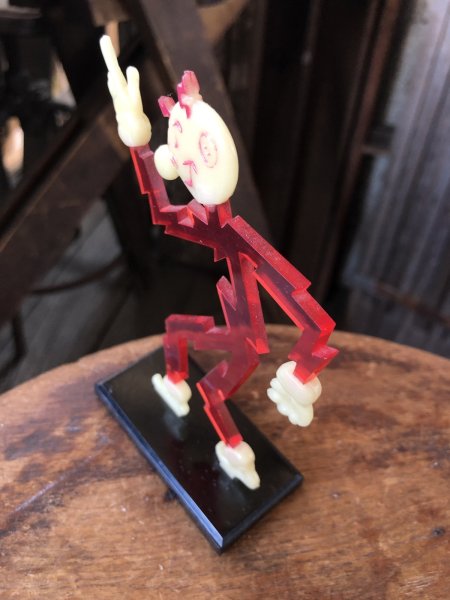 画像2: 〜50s Vintage REDDY KILOWATT Standing Business Card Holder Figure (A418) (2)