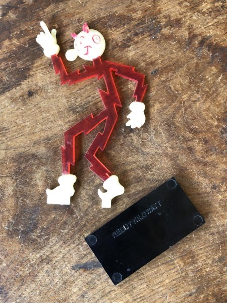 画像11: 〜50s Vintage REDDY KILOWATT Standing Business Card Holder Figure (A417) (11)