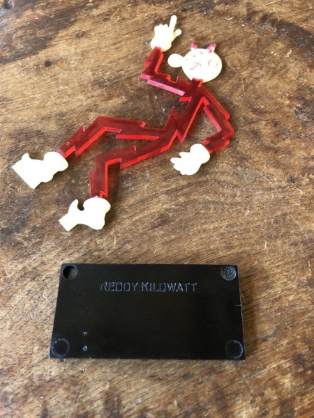 画像11: 〜50s Vintage REDDY KILOWATT Standing Business Card Holder Figure (A418) (11)