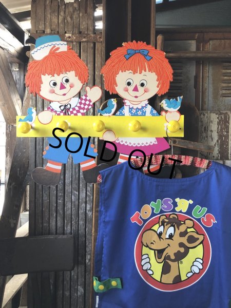 画像15: 70s Vintage Raggedy Ann and Andy Wall Hanging Coat/ Hat Rack Kids Decor (A430)   (15)
