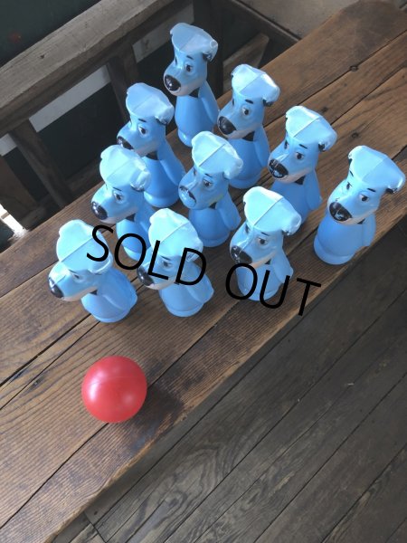 画像8: 60s Hanna-Barbera Huckleberry Hound Bowling Pins Plastic Blow Mold Figures (A429)  (8)
