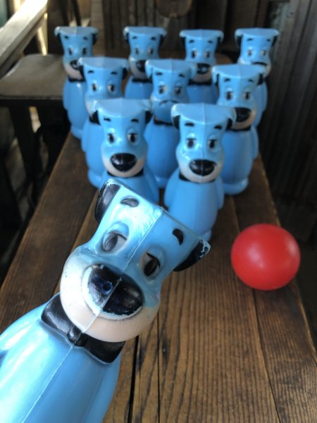 画像18: 60s Hanna-Barbera Huckleberry Hound Bowling Pins Plastic Blow Mold Figures (A429)  (18)