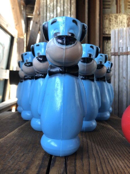 画像2: 60s Hanna-Barbera Huckleberry Hound Bowling Pins Plastic Blow Mold Figures (A429)  (2)
