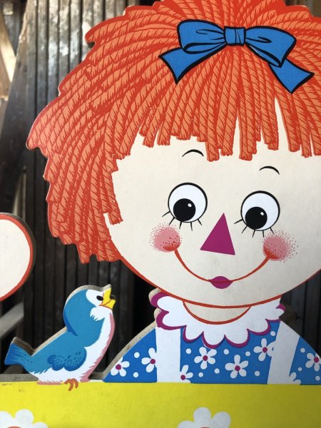 画像8: 70s Vintage Raggedy Ann and Andy Wall Hanging Coat/ Hat Rack Kids Decor (A430)   (8)