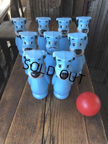 画像14: 60s Hanna-Barbera Huckleberry Hound Bowling Pins Plastic Blow Mold Figures (A429)  (14)