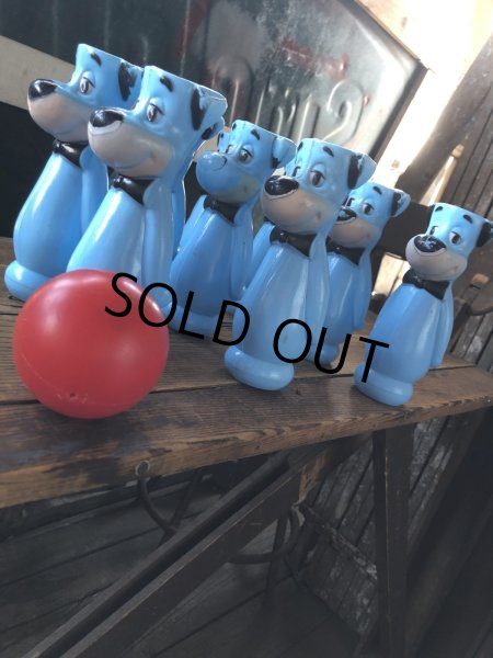 画像3: 60s Hanna-Barbera Huckleberry Hound Bowling Pins Plastic Blow Mold Figures (A429)  (3)