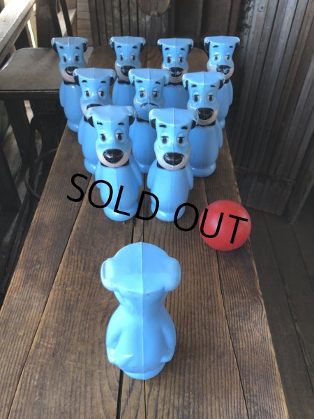 画像7: 60s Hanna-Barbera Huckleberry Hound Bowling Pins Plastic Blow Mold Figures (A429)  (7)