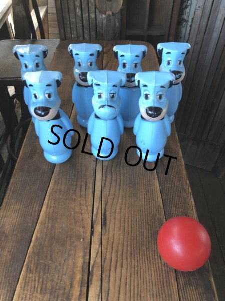 画像15: 60s Hanna-Barbera Huckleberry Hound Bowling Pins Plastic Blow Mold Figures (A429)  (15)