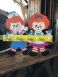 画像1: 70s Vintage Raggedy Ann and Andy Wall Hanging Coat/ Hat Rack Kids Decor (A430)   (1)