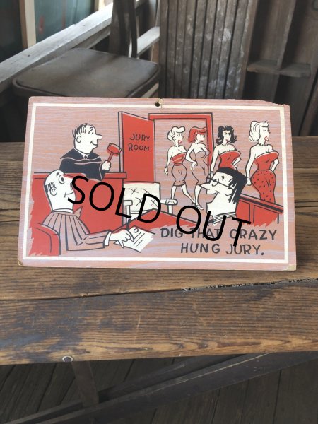 画像1: Vintage Funny Card " DIG THAT CRAZY HUNG JURY " (A454)   (1)