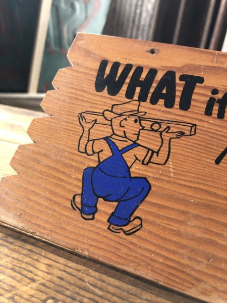 画像2: Vintage Funny Wooden Plaque HAT if it isn't Level... (A450)   (2)