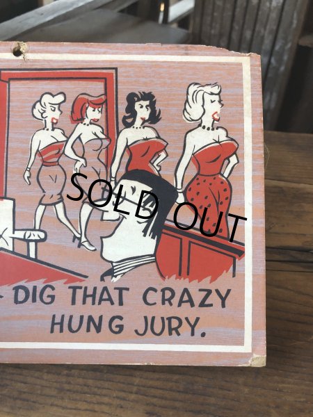 画像3: Vintage Funny Card " DIG THAT CRAZY HUNG JURY " (A454)   (3)