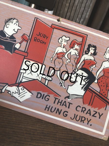 画像2: Vintage Funny Card " DIG THAT CRAZY HUNG JURY " (A454)   (2)
