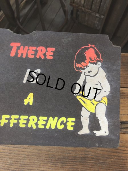 画像3:  Vintage Funny Card  " There is a difference " (A460)   (3)