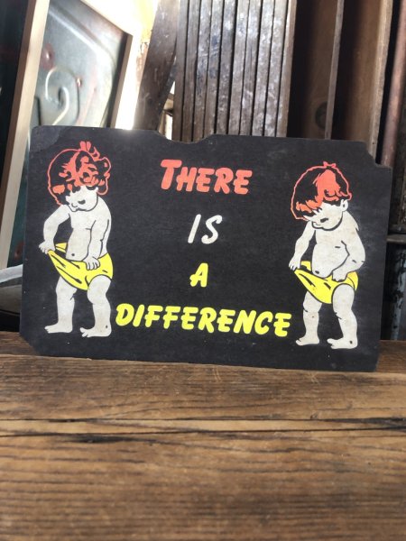 画像1:  Vintage Funny Card  " There is a difference " (A460)   (1)