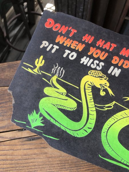 画像2:  Vintage Funny Card  " Don't Hi Hat Me... " (A455)   (2)