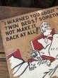 画像2:  Vintage Funny Card  " I WARNED YOU ABOUT THESE TWIN BEDS! " (A462)   (2)