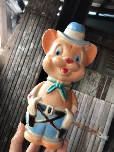 画像11: 60s Vintage Sheriff’s Deputy Bear Rubber Vinyl Squeaky Toy (A473) (11)