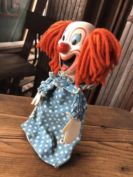 画像2: 60s Vintage Mattel Bozo the Clown Pullstring Talking Puppet Doll B (A474) (2)