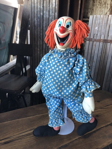 画像1: 60s Vintage Mattel Bozo the Clown Pullstring Talking Doll (A479) (1)