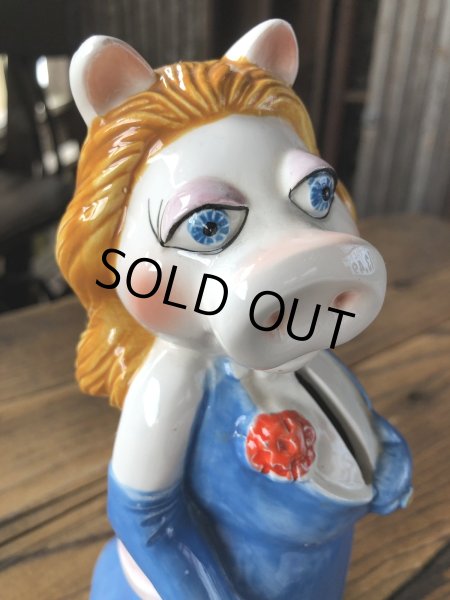 画像7: 70s Vintage Sigma Muppets Miss Piggy Coin Bank (A487)   (7)
