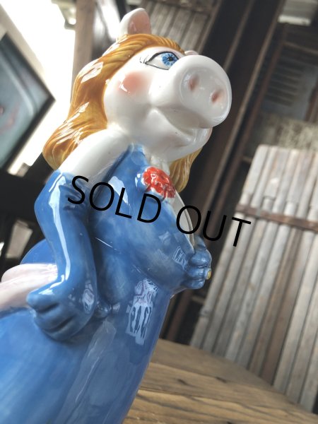画像9: 70s Vintage Sigma Muppets Miss Piggy Coin Bank (A487)   (9)
