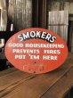 画像1: 50s Vintage Smokers Gas Station Heavy Metal Display Sign (A505)    (1)