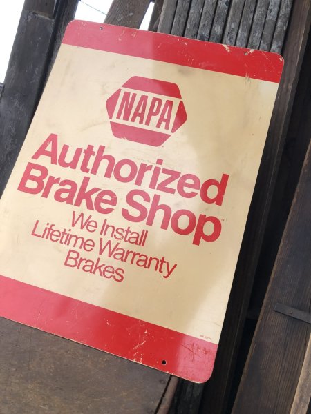 画像6: Vintage NAPA Authorized Brake Shop Double Sided Sign (A506)   (6)