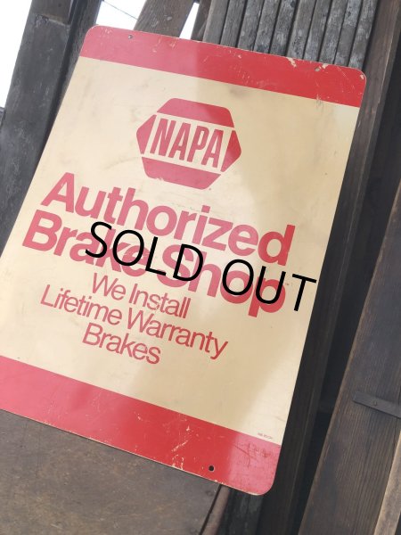 画像6: Vintage NAPA Authorized Brake Shop Double Sided Sign (A506)   (6)