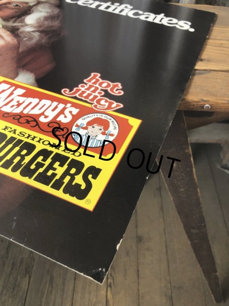 画像4: 70s Vintage Wendys Advertising Cardboard Store Display Sign (A508)   (4)