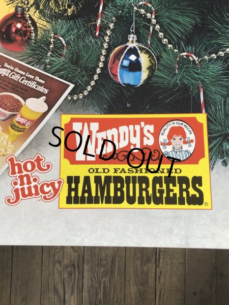 画像8: 70s Vintage Wendys Advertising Cardboard Store Display Sign (A507)   (8)