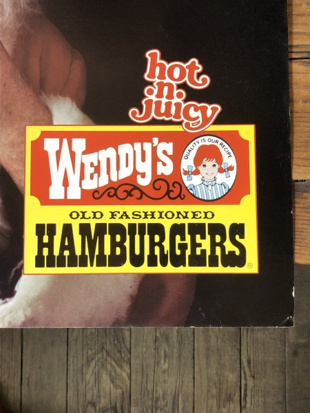 画像3: 70s Vintage Wendys Advertising Cardboard Store Display Sign (A508)   (3)