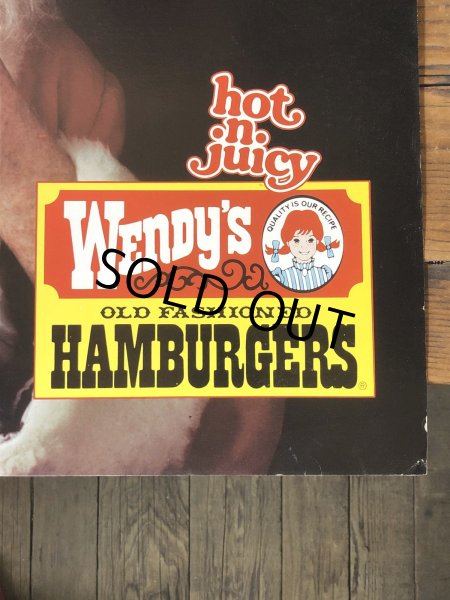 画像3: 70s Vintage Wendys Advertising Cardboard Store Display Sign (A508)   (3)