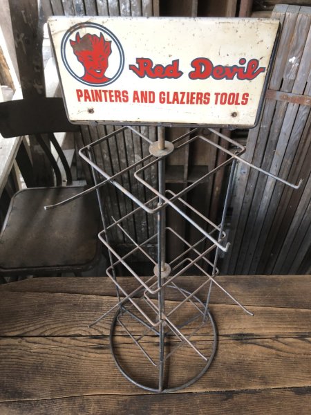 画像18: Vintage Advertising Red Devil Paint Painters And Glaziers Tool Store Display Rack HTF!!! (A509)   (18)