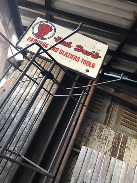 画像3: Vintage Advertising Red Devil Paint Painters And Glaziers Tool Store Display Rack HTF!!! (A509)   (3)