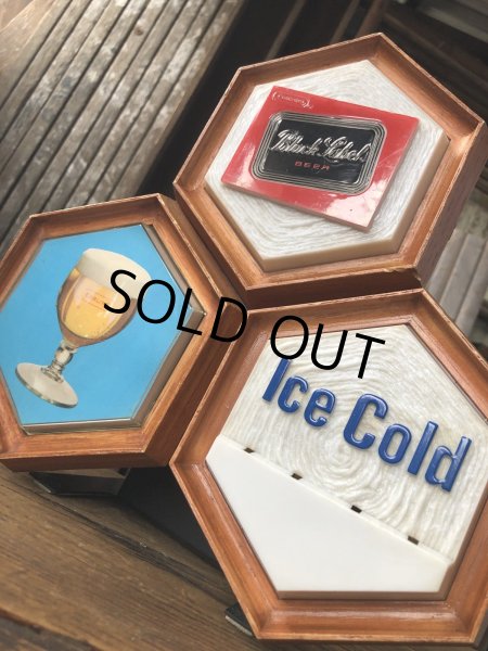 画像9: 60s Vintage CARLING Black Label Beer Ice Cold Counter Top Store Display Light Sign (A517)  (9)