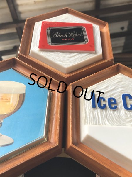 画像11: 60s Vintage CARLING Black Label Beer Ice Cold Counter Top Store Display Light Sign (A517)  (11)