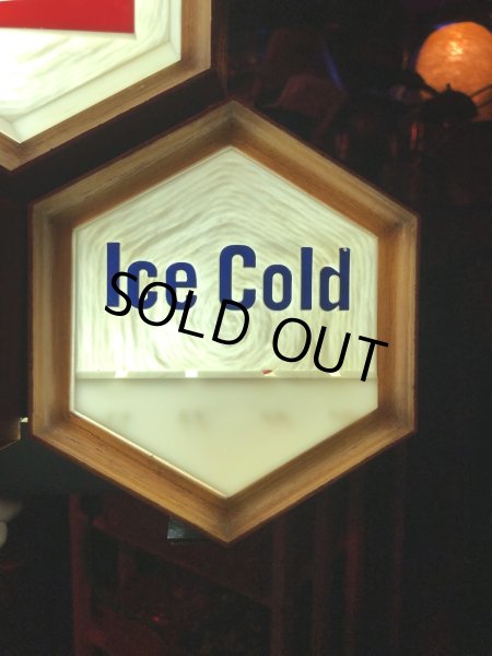 画像17: 60s Vintage CARLING Black Label Beer Ice Cold Counter Top Store Display Light Sign (A517)  (17)