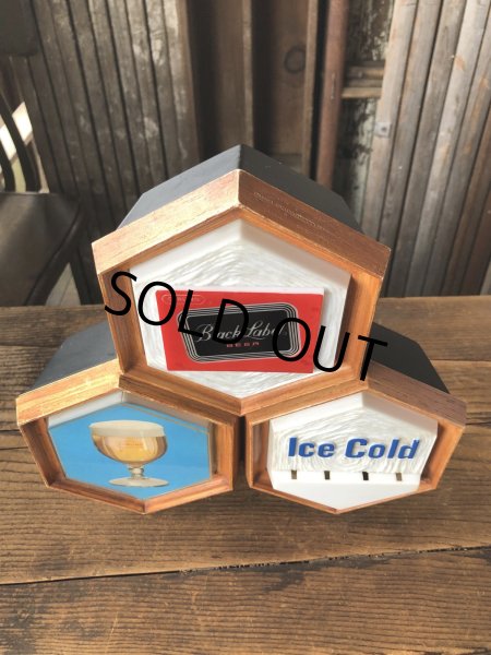 画像10: 60s Vintage CARLING Black Label Beer Ice Cold Counter Top Store Display Light Sign (A517)  (10)